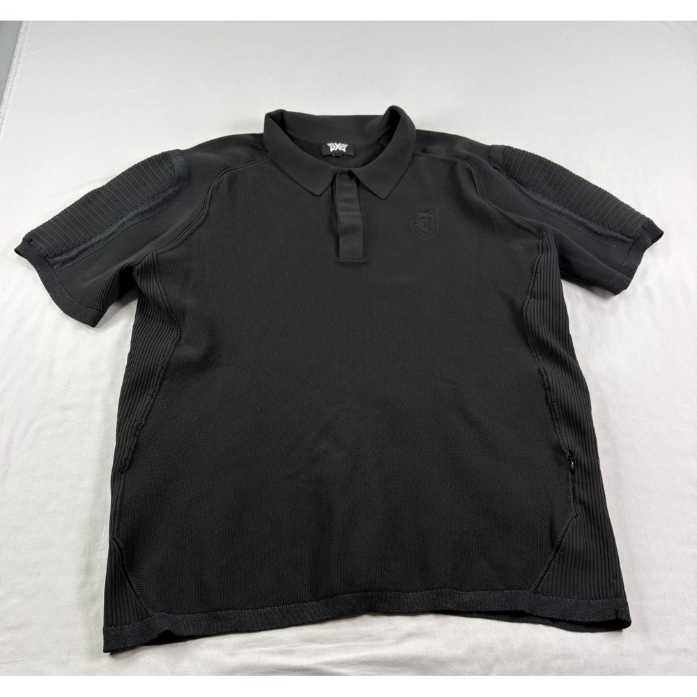PXG Golf Polo Shirt Mens XL Black Nick Jonas‎ Hybrid Performance Stretch